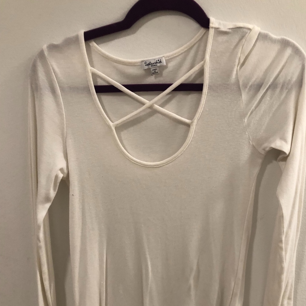 Scoop Neck Long Sleeve Shirt